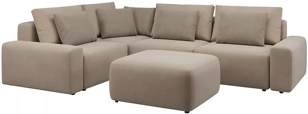 Модульный диван для школы Гунер-1 Плюш Мокко