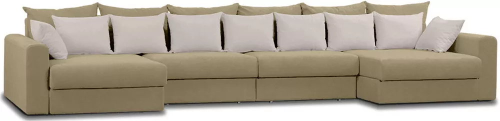 Угловой диван для спальни Модена-8 Плюш Крем