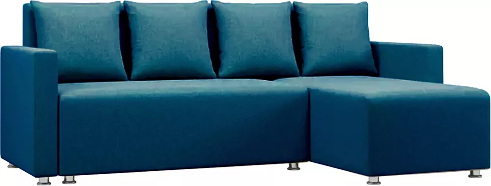  угловой диван из рогожки Каир Кантри Азур с подлокотниками