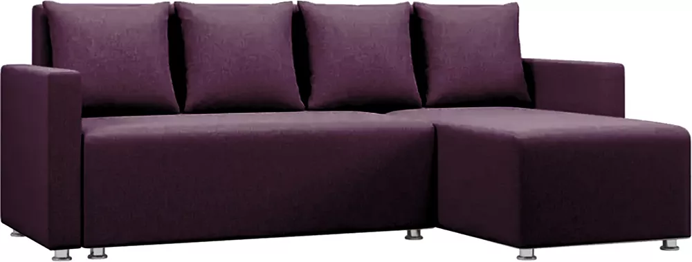  угловой диван из рогожки Каир Кантри Виолет с подлокотниками
