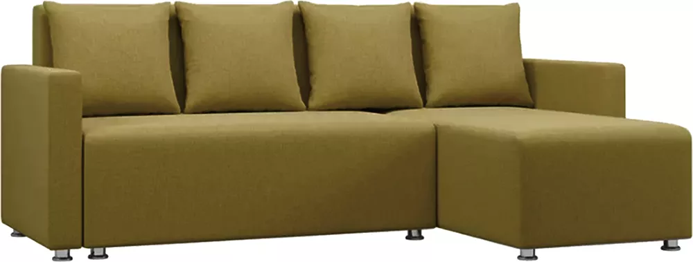  угловой диван из рогожки Каир Кантри Грин с подлокотниками