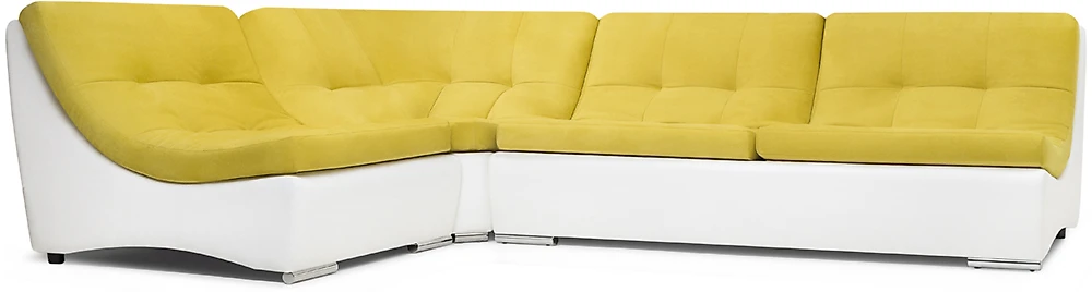 Светлый угловой диван Монреаль-2 Плюш Yellow