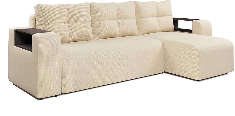 Угловой диван с независимым пружинным блоком Дуглас Беж