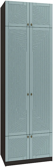 Чёрный распашной шкаф Фараон Д-15 Дизайн-3