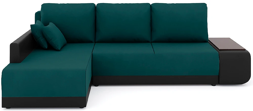Зелёный угловой диван Нью-Йорк Плюш Дизайн 2