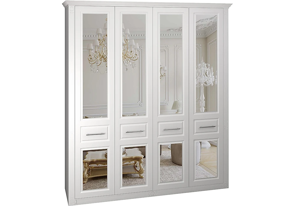 Шкаф для одежды с зеркалом Венеция-1.4 Дизайн-3