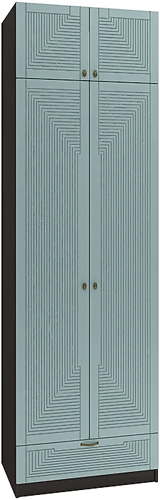 Чёрный распашной шкаф Фараон Д-6 Дизайн-3