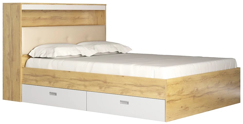 высокая кровать Виктория-3-140 Дизайн-1