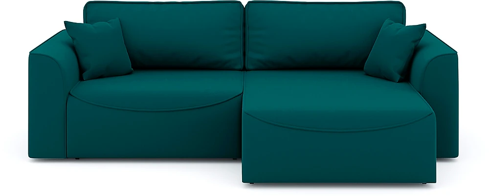 Зелёный угловой диван Рафаэль Плюш Дизайн-10