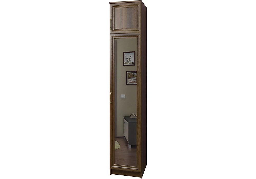 узкий шкаф для одежды Джесси-5 М (Премиум) с зеркалом