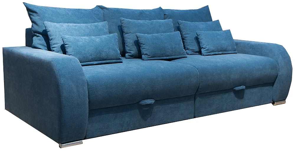 Синий прямой диван Генрих Дизайн 2