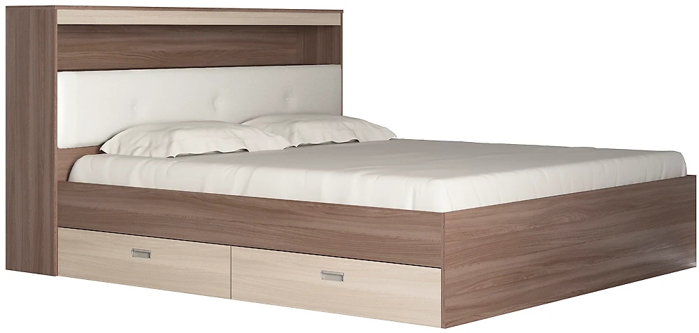 большая двуспальная кровать Виктория-3-180 Дизайн-3