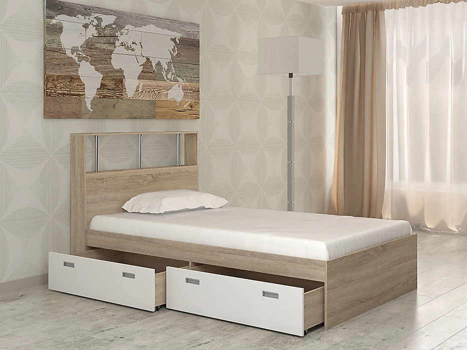 Небольшая кровать Бриз-6 (120) Дизайн-3