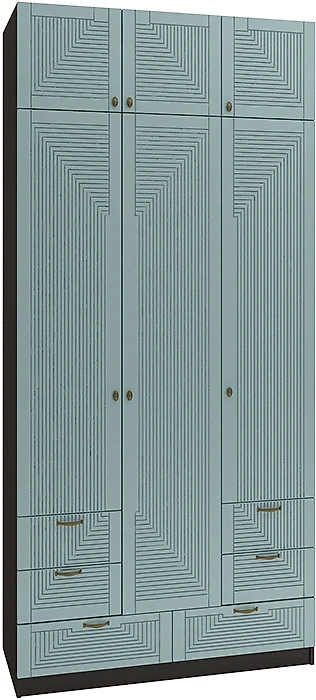 Чёрный распашной шкаф Фараон Т-20 Дизайн-3