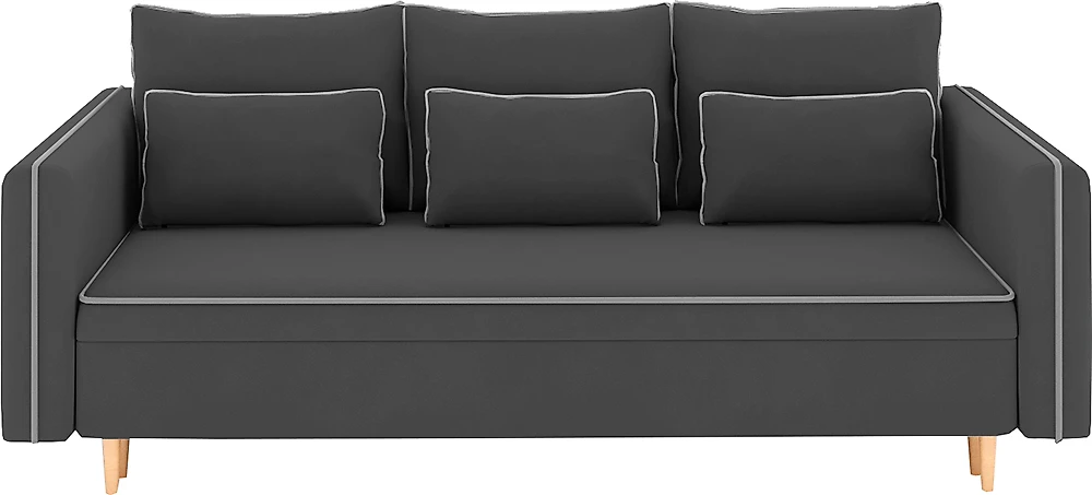 Черный диван еврокнижка Рон Плюш Дизайн-8