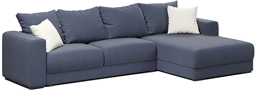 Угловой диван с правым углом Ланкастер Блю