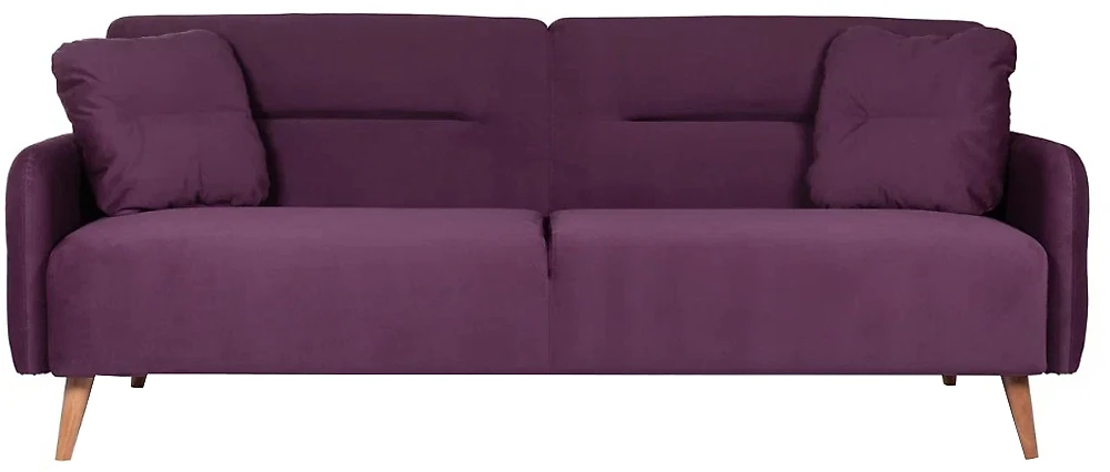 Прямой диван из велюра  Хюгге трехместный Дизайн 4