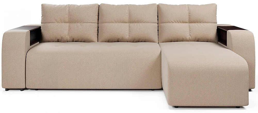 Угловой диван для гостиной Дуглас Плюш Беж