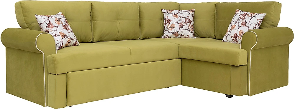 Зелёный угловой диван Мирта ТД-309