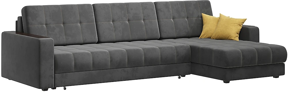 Угловой диван со спальным местом Босс (Boss) Max Плюш Графит