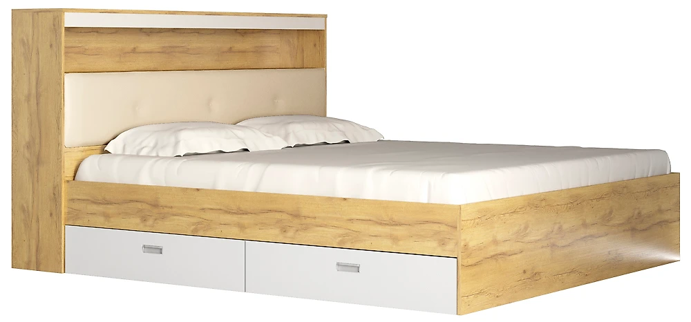 широкая кровать Виктория-3-180 Дизайн-1