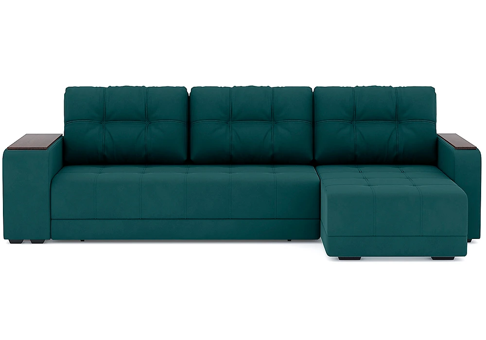 Зелёный угловой диван Милан Велюр Дизайн 3