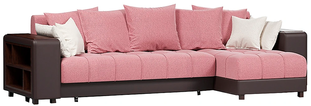 Угловой диван с подушками Дубай Пинк