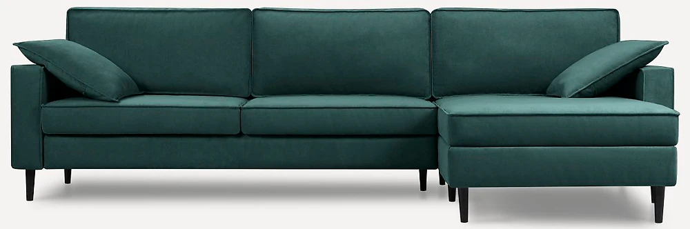 Угловой диван с ортопедическим матрасом Дисент-2 Velvet Emerald арт. 2001938467